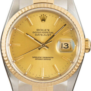 Used Rolex Datejust Ref 16233 Champagne Dial