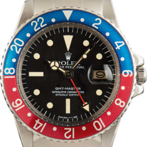 Vintage Rolex GMT-Master 1675 Pepsi Stainless Steel